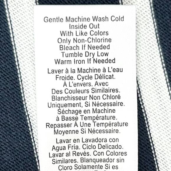 Nation LTD Navy Playa Stripe V-Neck Sleeveless Terri Tie Tank - Picture 11 of 14